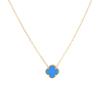 15mm Double-Sided Four-Leaf Clover Necklace Pendant Titanium Steel Simple Fashion 18K Does Not Lose Color Necklace