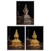 12/17/21cm Bodhi Tower Tibetan Dagoba Bodhi Pagoda Gold-plated Stupa Buddhist Pearl Pagoda Ornaments Buddha Worship Crafts