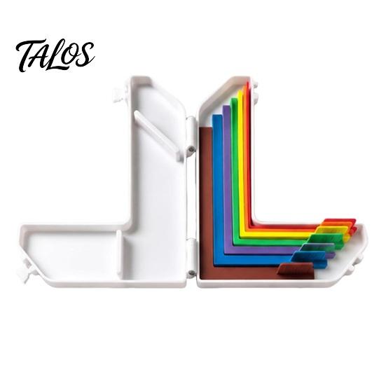 Guida all'allineamento Talos Paper Art con etichette colorate e marcature dimensionali, da 1/16 a 1/2 pollice, 7 distanziatori per realizzazione di biglietti, scrapbooking, lavoretti fai-da-te, custodia