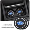2PCS Anti-Slip Car Coaster For Subaru WRX BRZ DRL STI Outback Legacy Forester Impreza Tribeca Auto Water Cup Bottle Holder Mat X333