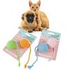 Pet Cotton Rope Toy With Colorful Tail Ball For Cats And Dental Chewing