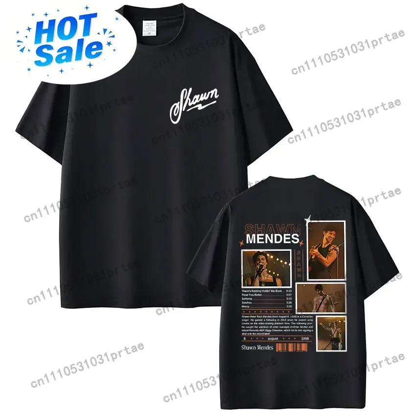 Rapper Singer Shawn Unisexdes On The Road Again Tour Album Merch T Shirt Unisex Fashion Oversized Short Sleeve Tshirt Streetwear Blac