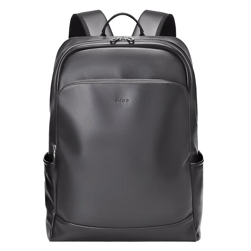 GOLF Men's Soft Leather 15.6-inch Laptop Backpack