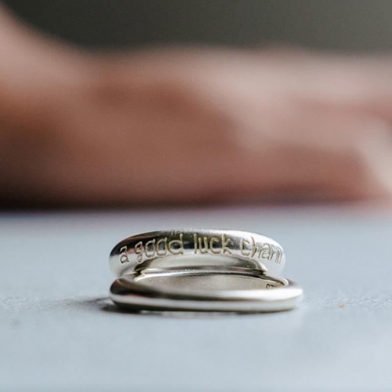 Eveningbell [silver925] Childish Letter Ring (silver)