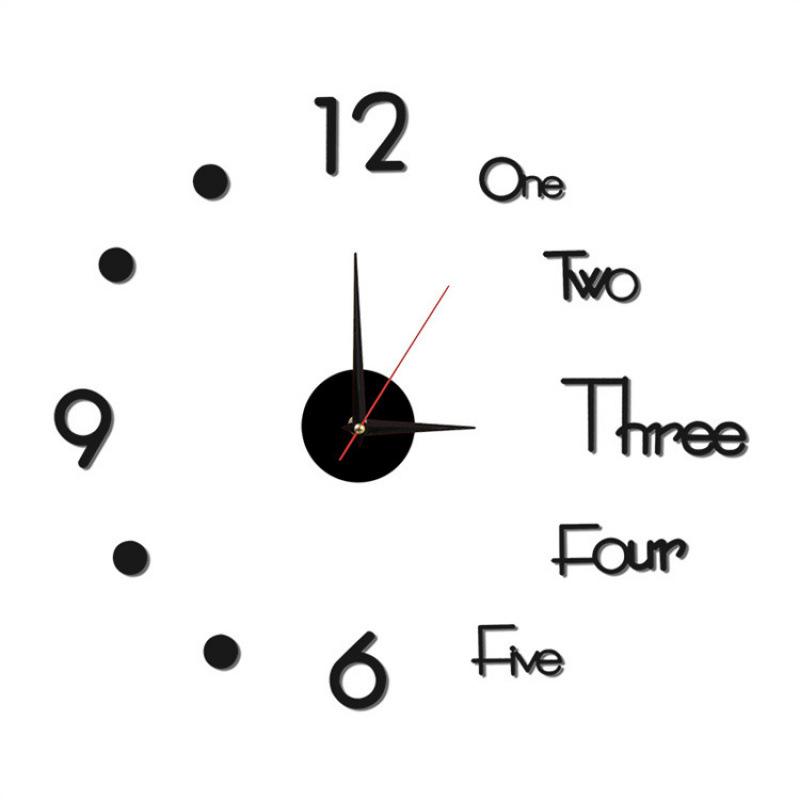 3d Creative Acrylic Wall Clock Diy Clock Silent Wall Clock