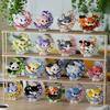 Kawaii Panda Cat Flower Moon Cartoon Building Blocks Toy Assembly Model for Girls Kids Christmas Gift