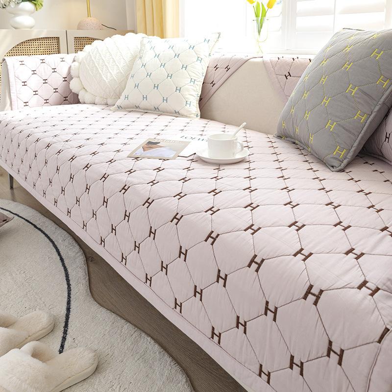 

Подушка для дивана, универсальная противоскользящая подушка для всех сезонов, новый современный простой чехол для дивана, тканевое полотенце, утолщенный чистый хлопок 70*70cm