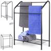 Black Metal Standing Towel Rack