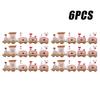 1-10PCS Small Christmas Train Decoration Cute Mini Ornament for Holiday Cake Topper Party Display and Festive Children Gift