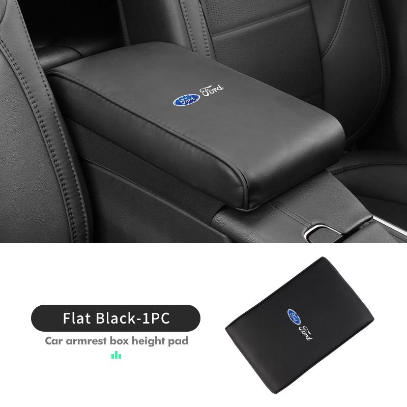 For Ford Car Armrest Box Height Increasing Pad Protective Cover Fiesta Fusion Kuga Ranger Edge Mk7 Mk5 Mk8 Mk4 Mk6
