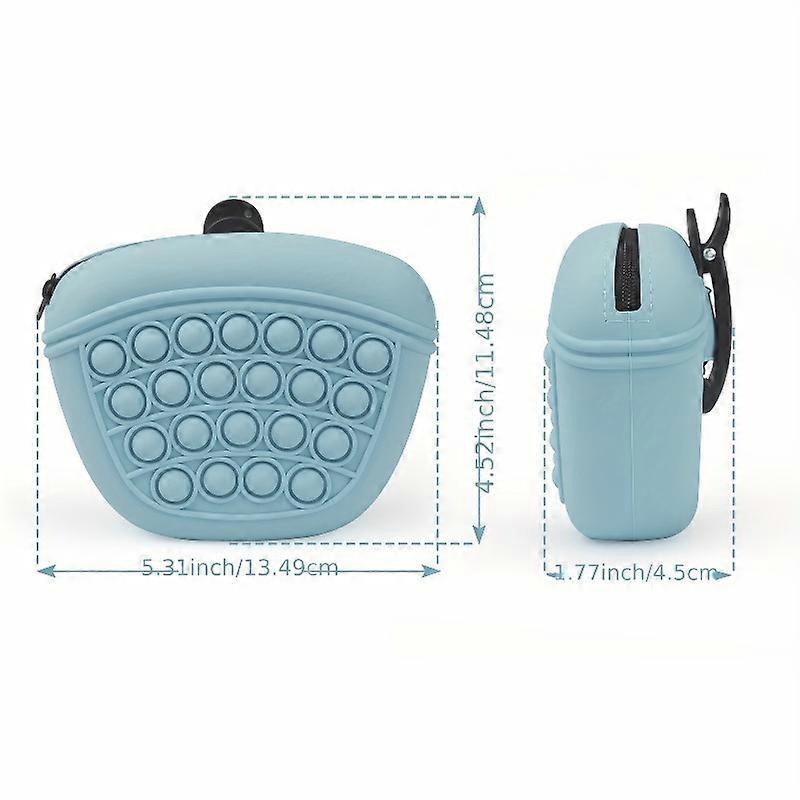 Silicone Dog Treat Bag Portable Pet Training Snack Pouch Anti‑Slip Bubble Design Outdoor Walking Food Storage Waist