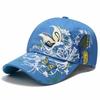 Atmungsaktive Blumen Schmetterling Stickerei Hut Verstellbar Damen Baseballkappe Sonnenhut Outdoor Reisen