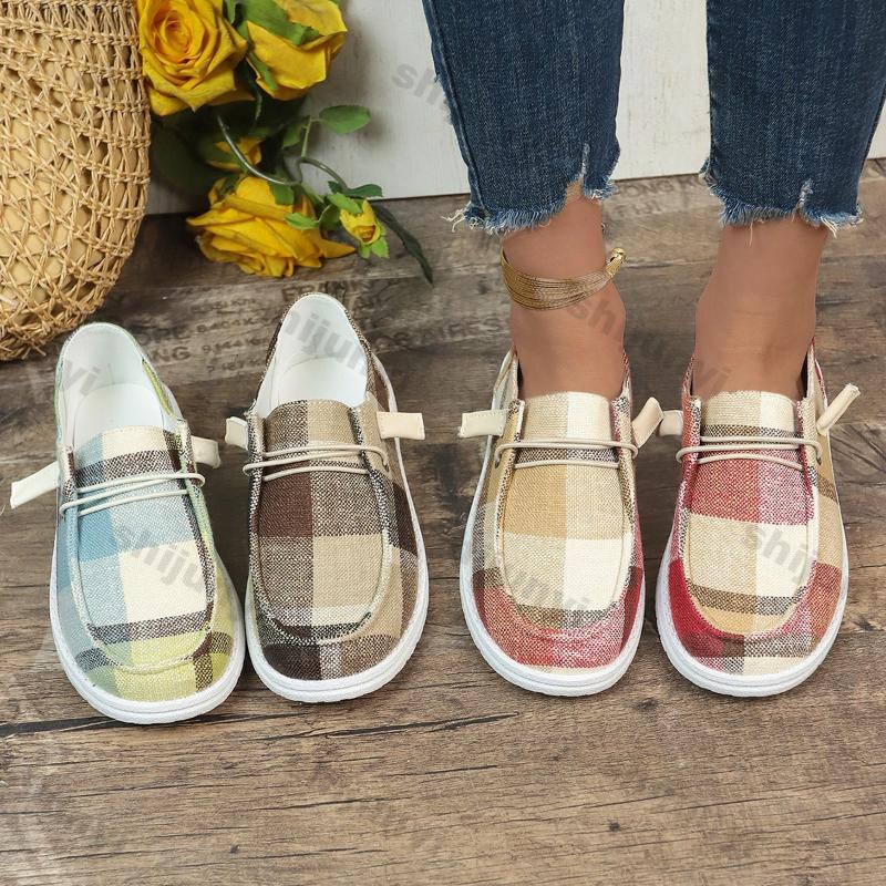 Mode Damen Bequeme Flache Canvas Schuhe Bequeme Slipper Freizeit Sneaker Damen Herbst Neue Mode Rutschfeste Plateauschuhe Größe 43