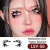 Cosmetic Transfers for Adults 2 Pairs Halloween Eye Tattoo Stickers, Waterproof Temporary Face Decals with Ghostly Decorations Pumpkin Bat Spider Web,