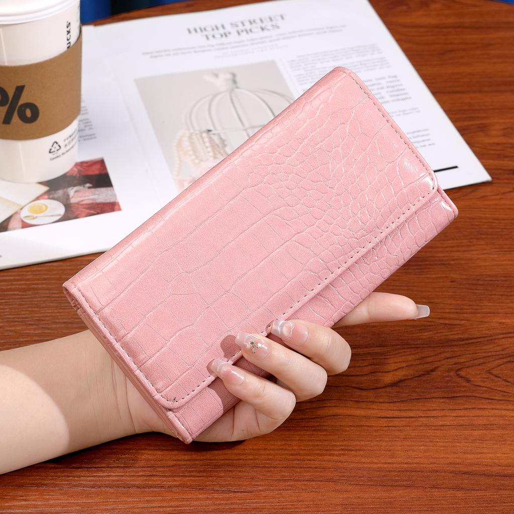 Luxury Crocodile Pattern Long Wallet for Women Large Capacity Clutch Purse Multi Card Holder Phone Wallet Fashion Lady Handbag