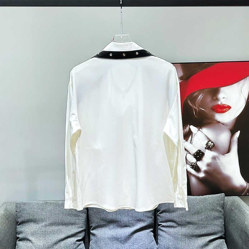 Camisa Negra para Hombre Estilo Hip Hop con Correas de Ojales Manga Larga Top Casual