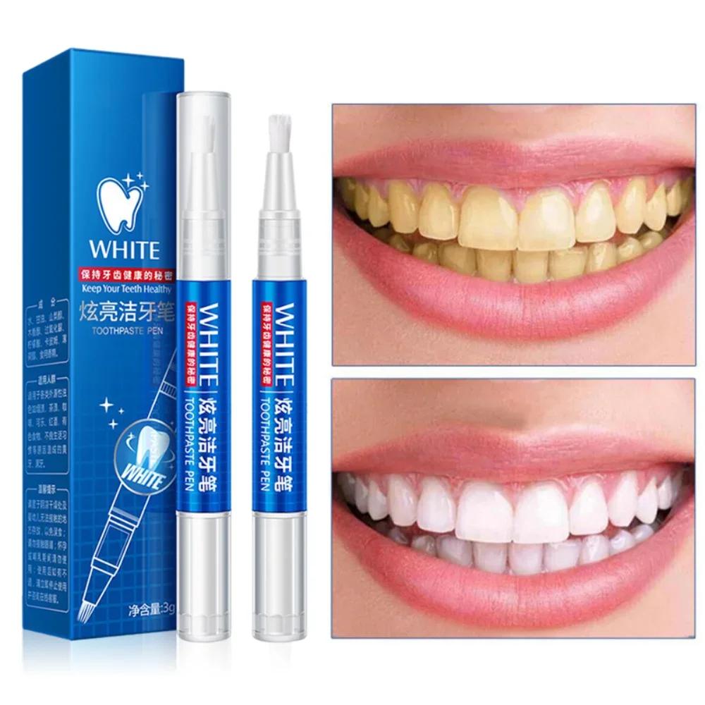 Stylo gel blanchissant pour les dents, élimine les taches de fumée et de café, haleine fraîche, outil portable de nettoyage dentaire