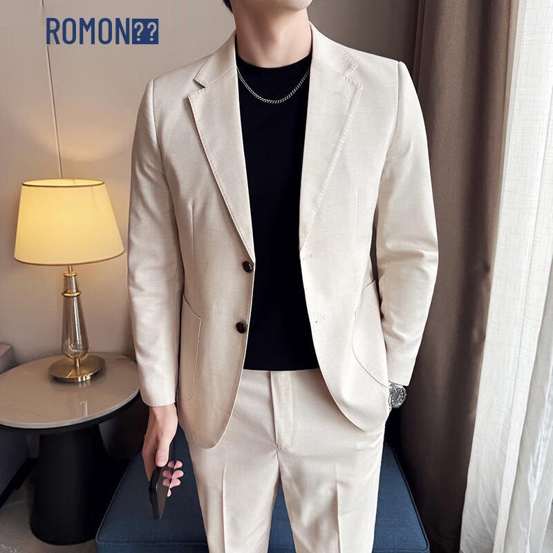 Romon Men s Italian Business Wedding Suit Set M