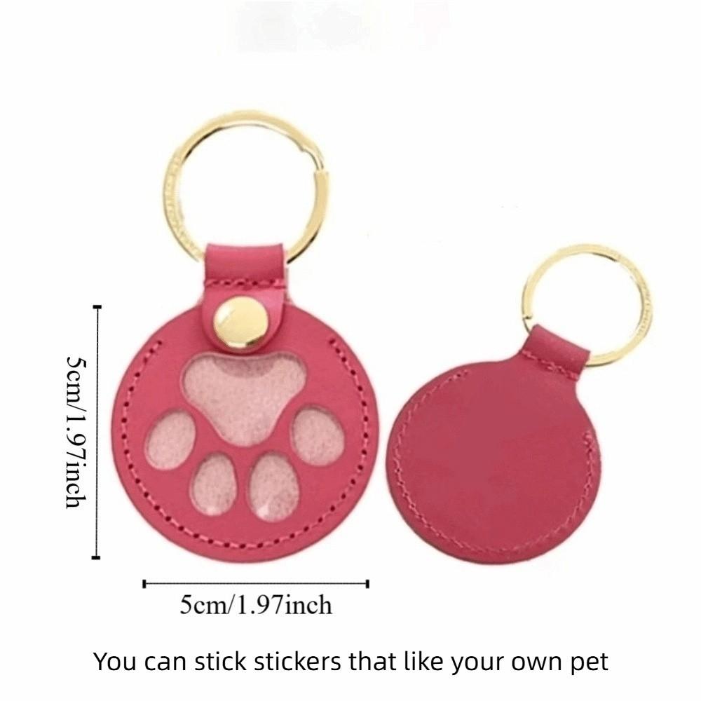 Puppy Pet Hair Storage Bag Keyring Dogs Paw Pendant Cute Pet Hair Keychain  Hanging Accessory
