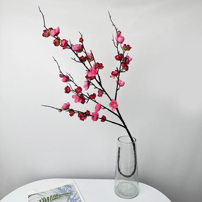 

Blossom Silk Plum Flower Home Decor For Party Settings Realistic Flowers Fake ярко-розовый