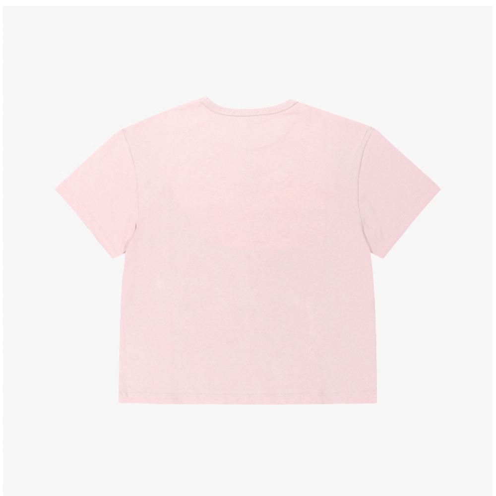ApeSSe Cohbq F26390 Flg RoSe Poudre Bordeaux Vpc Boxy Petit Crop Women S Short Sleeve Tee