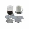 Versatile And Stylish Pack Of 6 Felt Fabric Hexagon Cup Mat Drink Coasters For Any Beverage