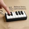 3D-gedruckter Klavier-Stress-Clicker Schlüsselanhänger Mechanische Berührung Neuheit Klaviertastatur Clicker 12 Tasten Druckklick Soundeffekt