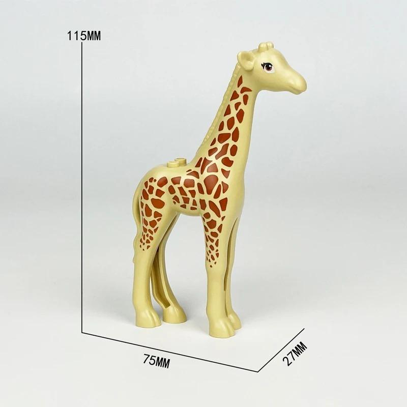 MOC Mittelalterliche Bausteine Figur Zubehör Zoo Afrikanischer Elefant Kamel Hirsch Wolf Krokodil Kriegspferd Mini Ziegel Spielzeug Geschenk R058