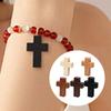 Paintable Mini Wooden Prayer Crosses Pendants,Diy Craft Charms Small Wooden Crosses with Flat Sanded Sides and Top Holes for Creative Handmade Jewelry