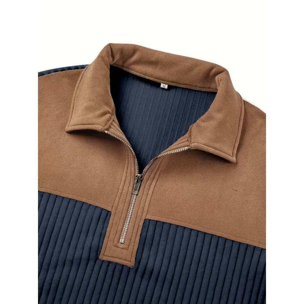 2026 Spring/Summer New Color-Plaid Striped Long-Sleeved Polo Shirt for Men, Fashionable and Casual Style with Collar