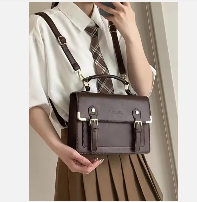 College Style JK Lolita Uniform Bags Female 2025 Summer New One-shoulder Handbag Japanese Retro Student Backpack