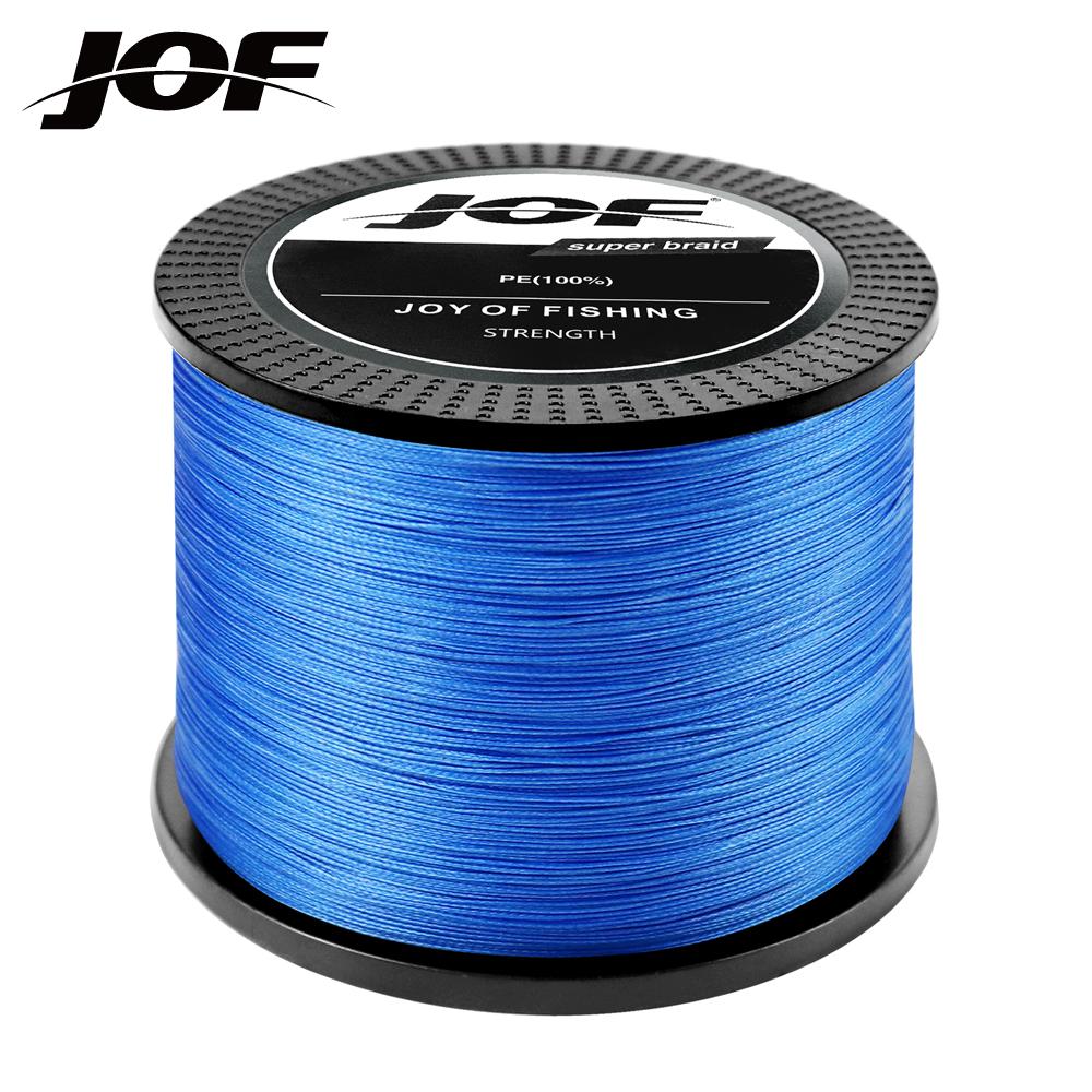 

JOF 8 Strand Japan Braided Line Multifilament Fishing Леска 300M 500M 1000M Аксессуары для ловли карпа 18-88LB Pe Line 4 Braid Провод 300M-X4-1.0-18LB синий