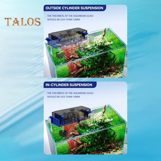 Filtr do akwarium Filtr wielowarstwowy do akwarium z natlenianiem wodospadowym Cichy system filtracji do akwariów 50L/90L