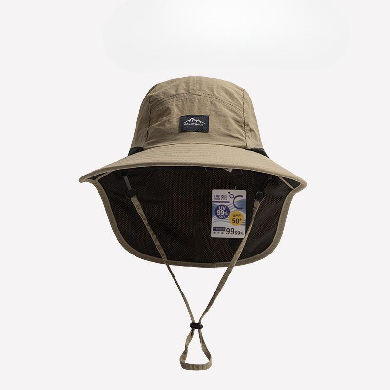 Unisex Summer Wide Brim Waterproof Quick-dry Panama Cap Outdoor Visor Mesh Breathable Sun Hat with Neck Flap