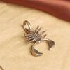 Pure Copper Scorpion Sculpture Hand Painted Animal Miniatures Fashion Tea Pet  For Office