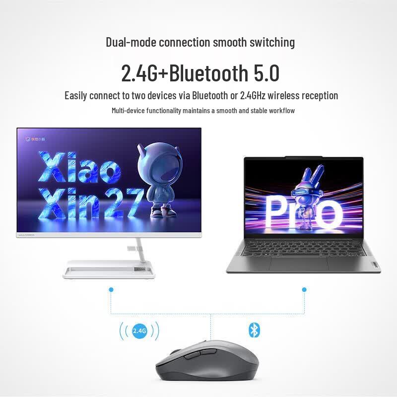 

Lenovo Xiaoxin M1 Dual Mode Wireless Bluetooth Mouse