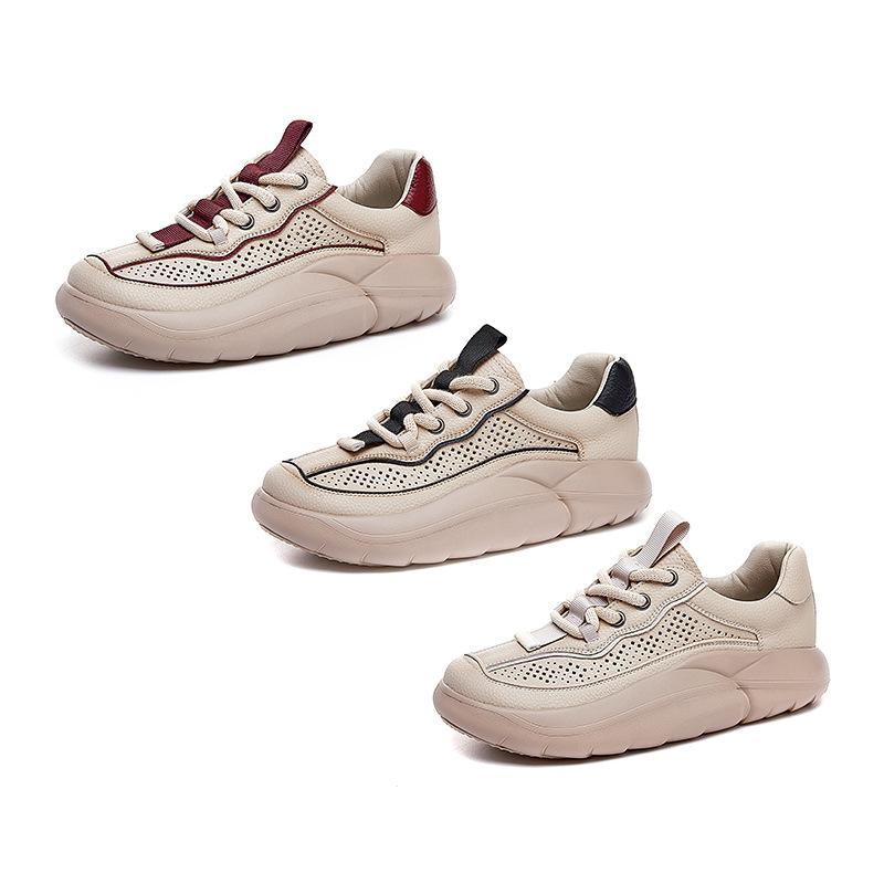 Sporty and Casual Soft-soled Shoes Women's Retro Breathable Dad Shoes Versatile Thick-soled Shoes