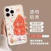 Delivery Apple Christmas 17 Tree 13 New Year 16promax for Iphone15 Transparent Soft 14 Cartoon Mobile Phone Case