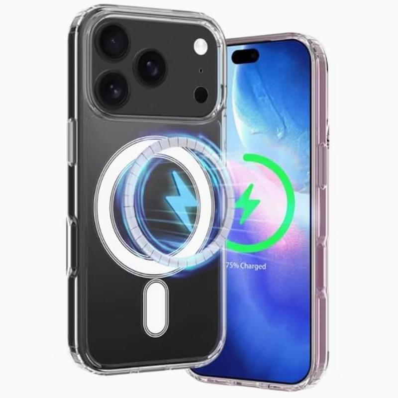 Magnetický bezdrátový nabíjecí kryt Magsafe pro iPhone 17 Pro Max iPhone17 Air Hybridní pevný měkký kryt pro iPhone17ProMax 17Pro 17Air