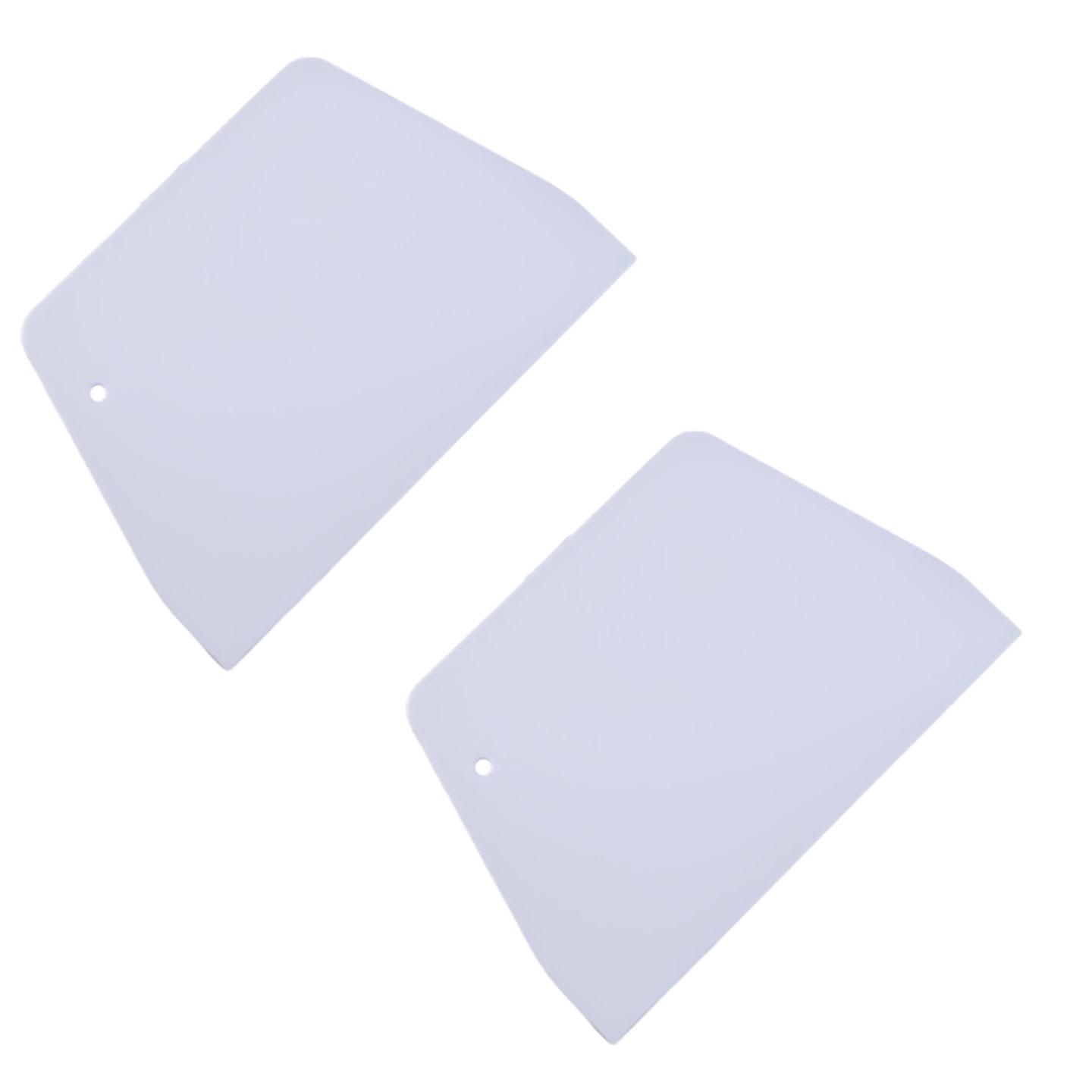 

2PCS Kitchen Baking Tools T-Shape Plastic Scraper Board for Cream Cake Chocolate Board Kitchenware Gadget білий