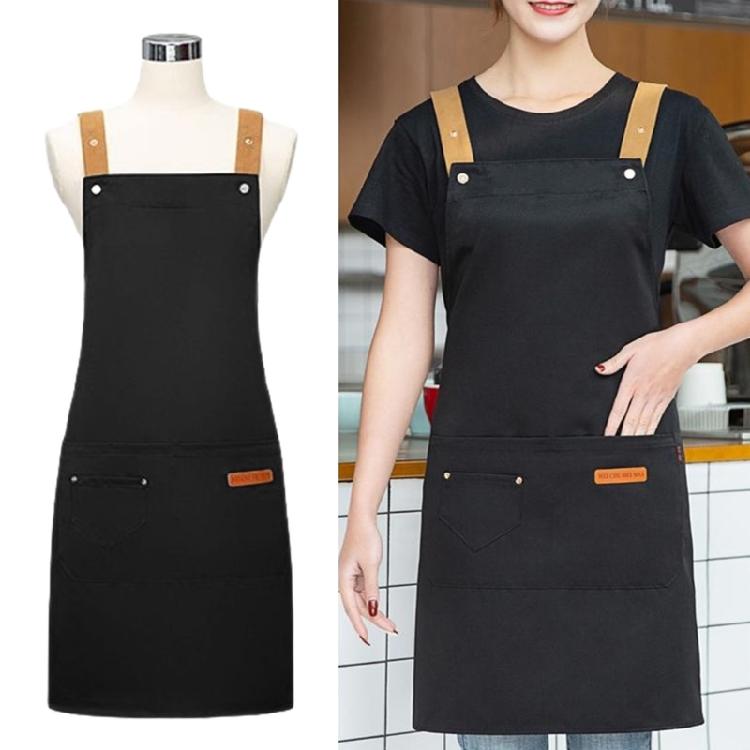 Industrial Restaurant Apron With Water Resistant Coating Enhances Airflows Design Cooking Bib Apron For Hot Environment