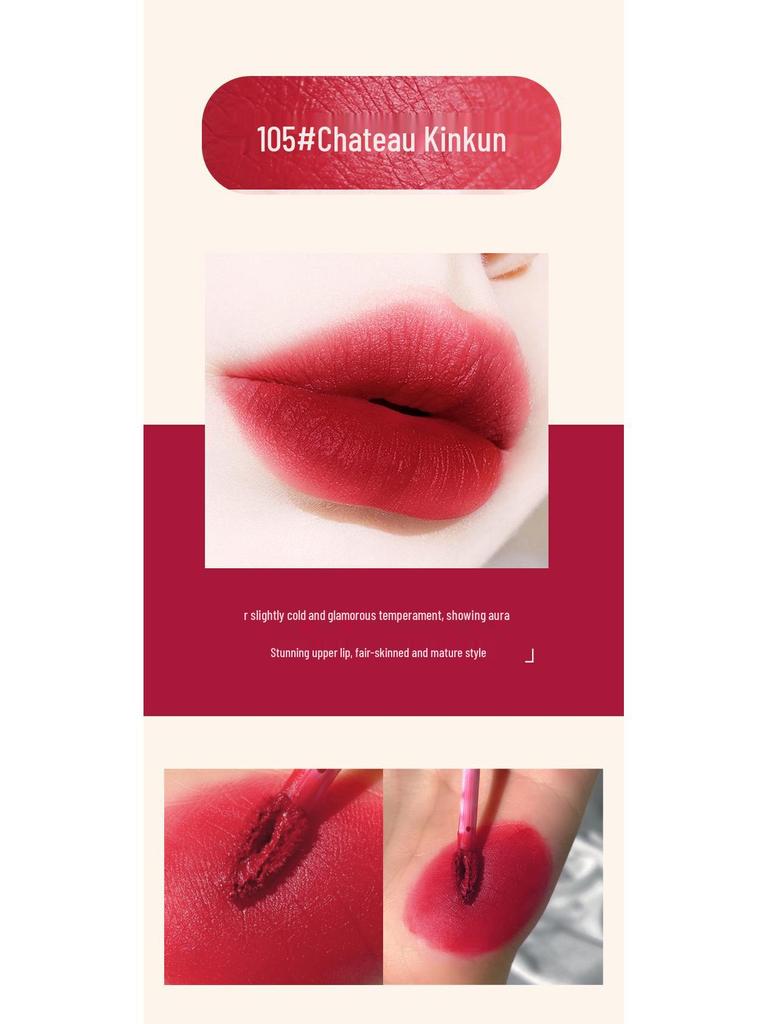 Samtige Luft-Lippenfarbe - Spiegelfinish Matt, Transferfeste Aufhellende Lippenfarbe