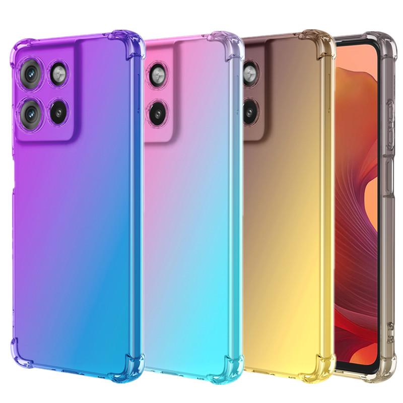 Four-corners Shockproof Gradient TPU Case for Motorola Moto G67 G77 G17 G7 Power G06 G6 G86 Protective Cover Fundas Coque