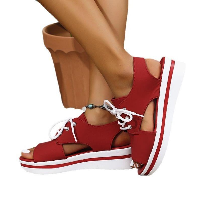 Fashion Summer New Fashion Peep Toe Flat Shoes for Women Casual Platform Sandals Comfort Designer Height Increase Beach Shoes Zapatos