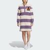 adidas Originals Colorblock Long-Sleeve Sports Dress in Dark Grey and Violet IN1061