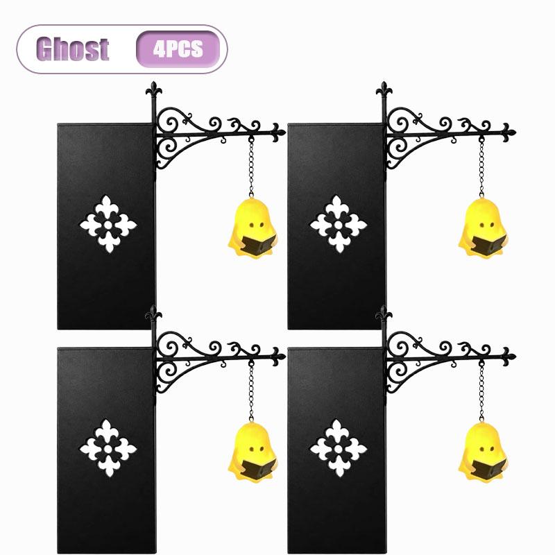 1-5PCS Ghost Bookshelf Lantern Vintage Mini Reading Lamp Resin Hanging Shelf Light for Library Cozy Halloween Display