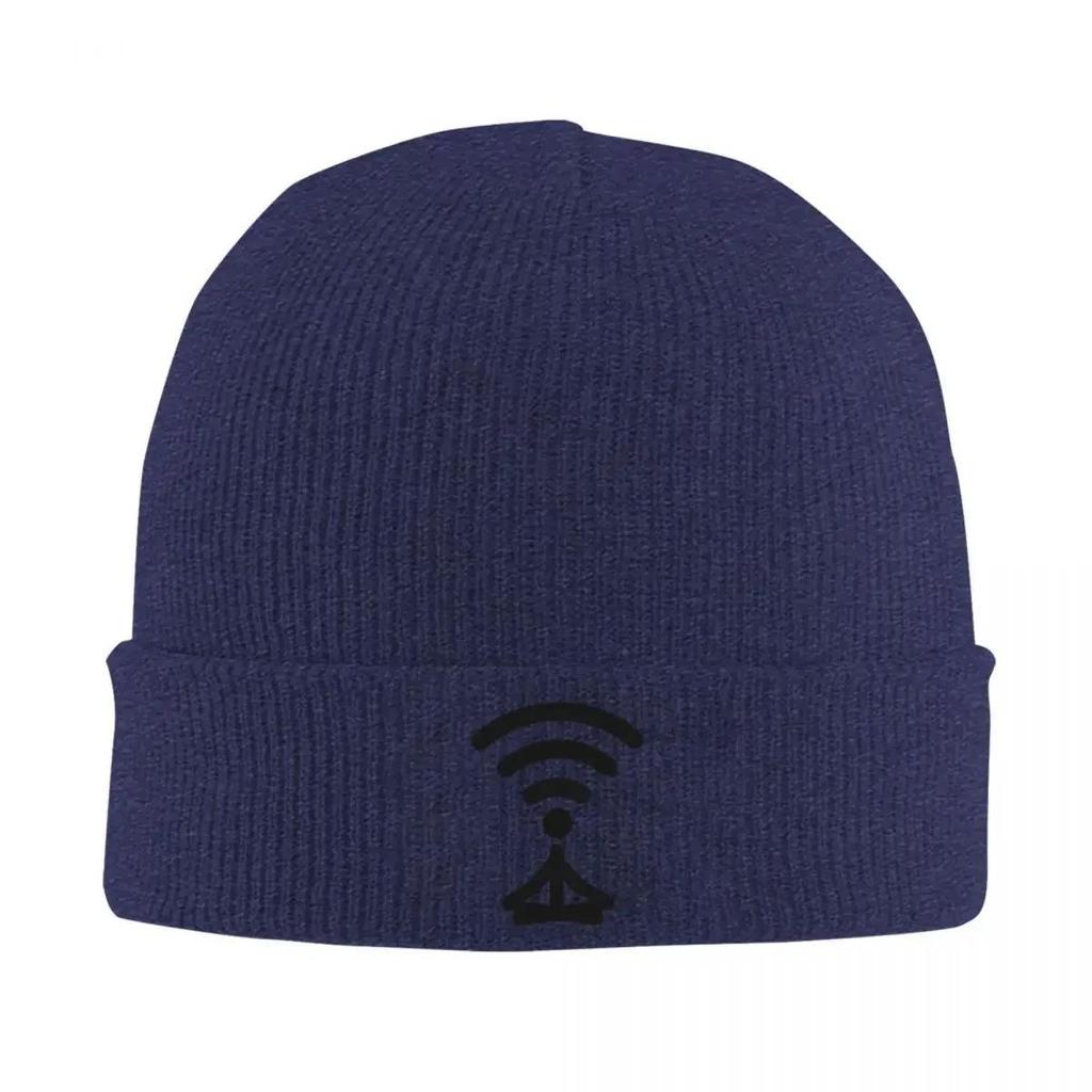 New Meditate Wifi Icon Warm Knitted Cap Fashion Bonnet Hat Autumn Winter Outdoor Beanies Hats For Unisex Adult
