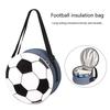 Kreative und lustige isolierte Fußball-Lunchtasche für Fußballfans Männer Frauen Kühltasche Lunchbox Tragetasche für Schulmädchen