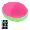 Ultrasonic Silicone Face Cleansing Brush 7 Color Photon Therapy Light Face Cleansing Brush (Rose Red)