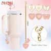 5PCS Straw Cover Cap Straw Toppers And Letter Charms For Stanley 30&40 Oz Tumbler With Handle Cup 10mm Straw Tumbler Accessories